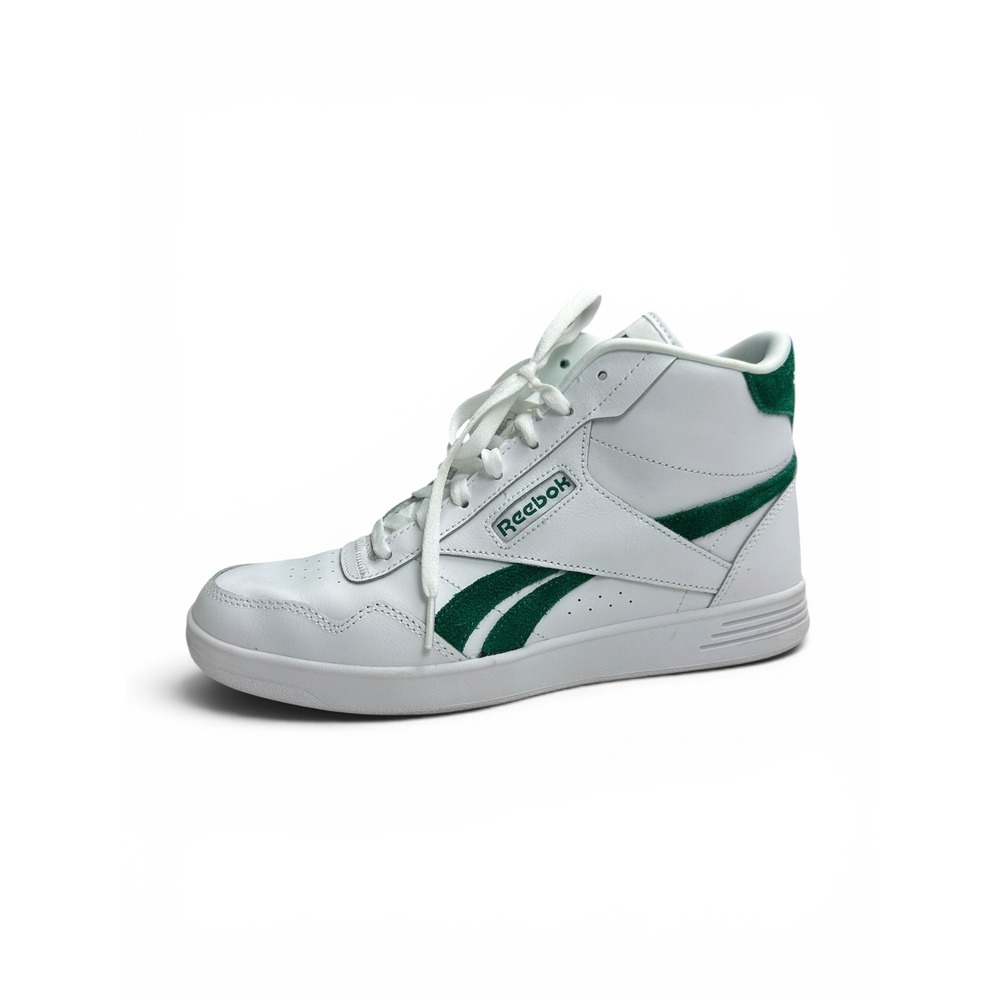 Reebok Court Advance High Women White Green Leather Sneakers‎ GZ9610 Size 10